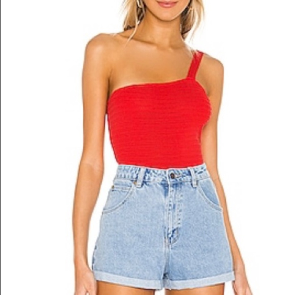 Superdown Sari one shoulder top